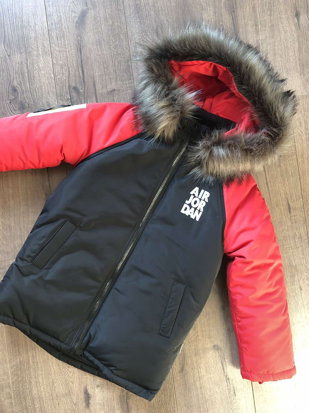 Зимова куртка для хлопчика Kidzo чорна з червоним 3310 - ціна