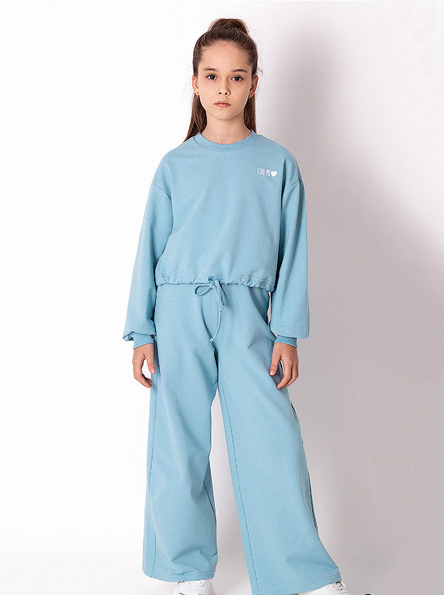 Спортивний костюм для дівчинки Mevis блакитний 3731-04 - ціна
