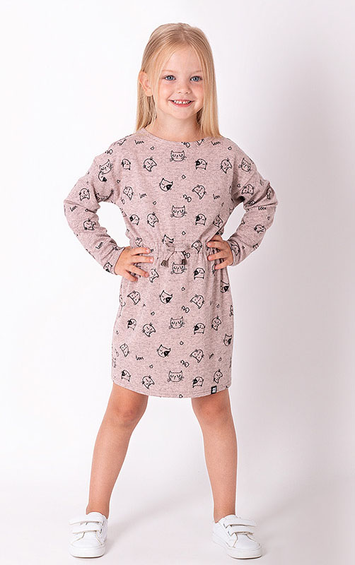 Трикотажна сукня для дівчинки Mevis пудра 3573-01 - ціна