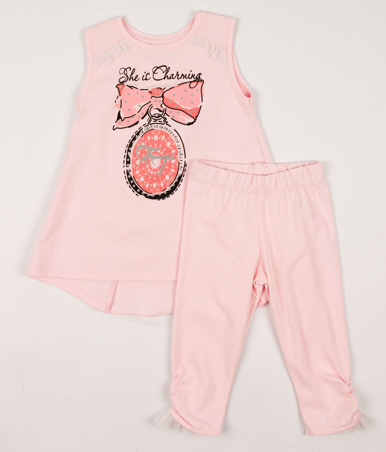 Комплект для девочки (майка+бриджи) Фламинго розовый 898-416 - ціна