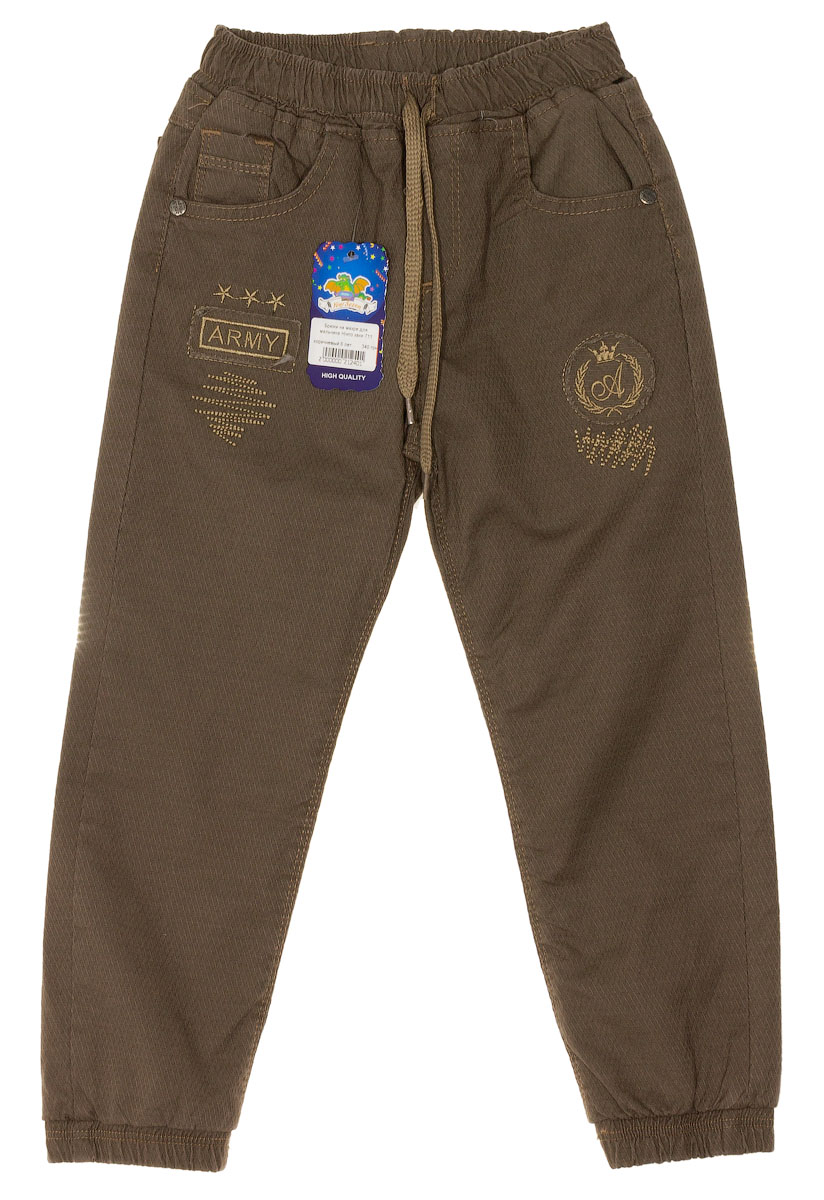 Утеплені брюки на махру для хлопчика Hiwro хакі 711 - ціна