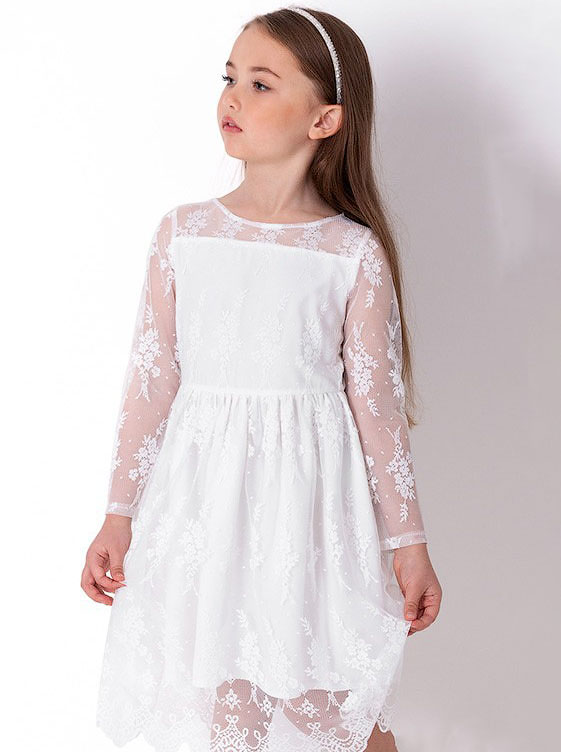 Святкова сукня для дівчинки Mevis біла 4048-02 - ціна
