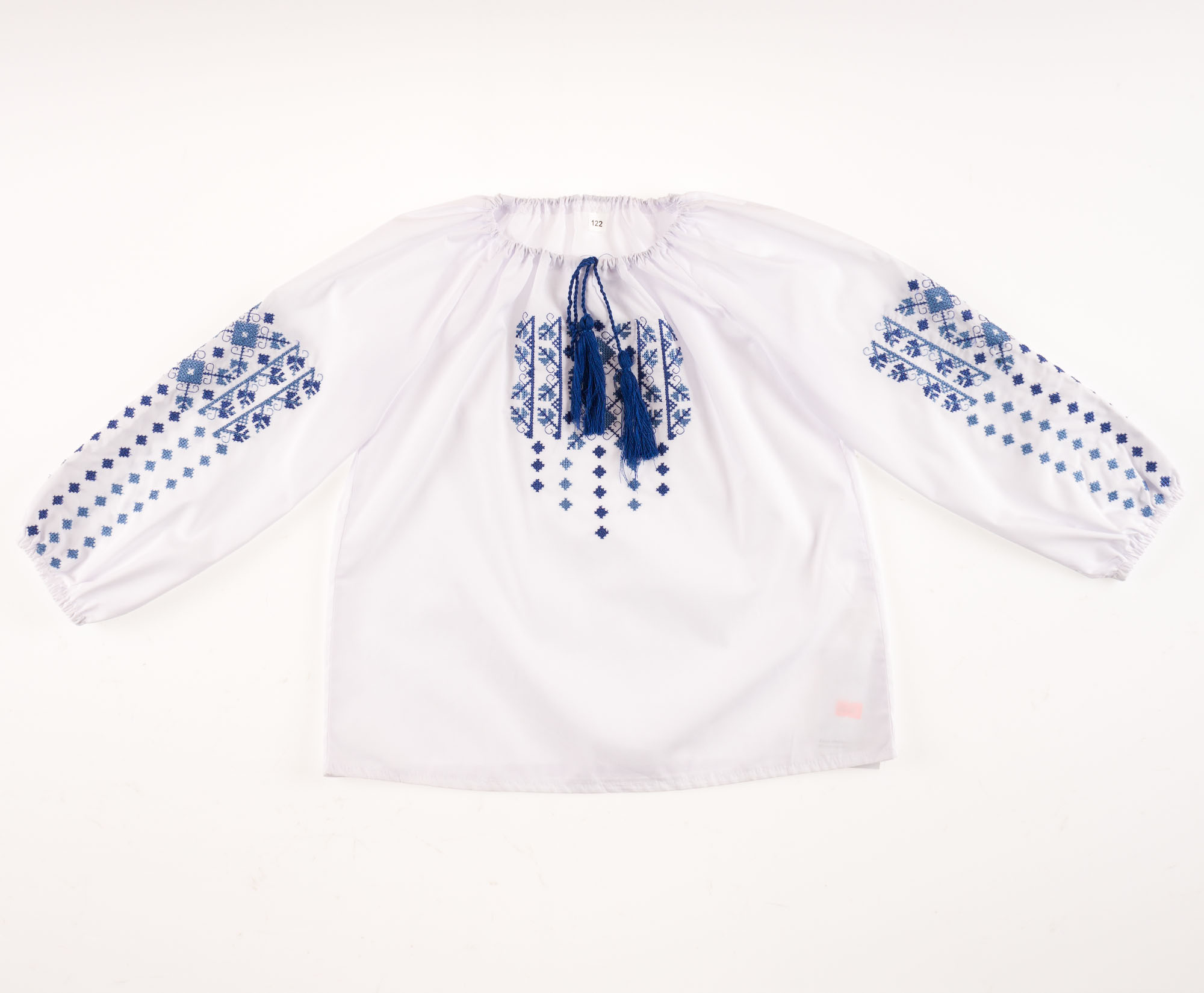 Вишиванка-блузка для дівчинки Україна Перлина синя 2348 - ціна