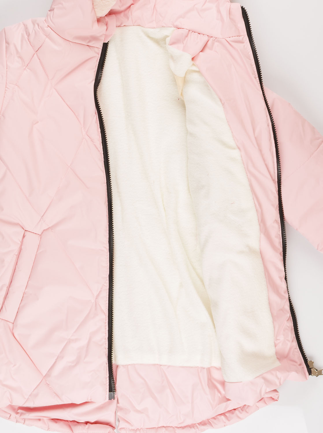 Куртка подовжена для дівчинки ОДЯГАЙКО рожева 22101 - світлина