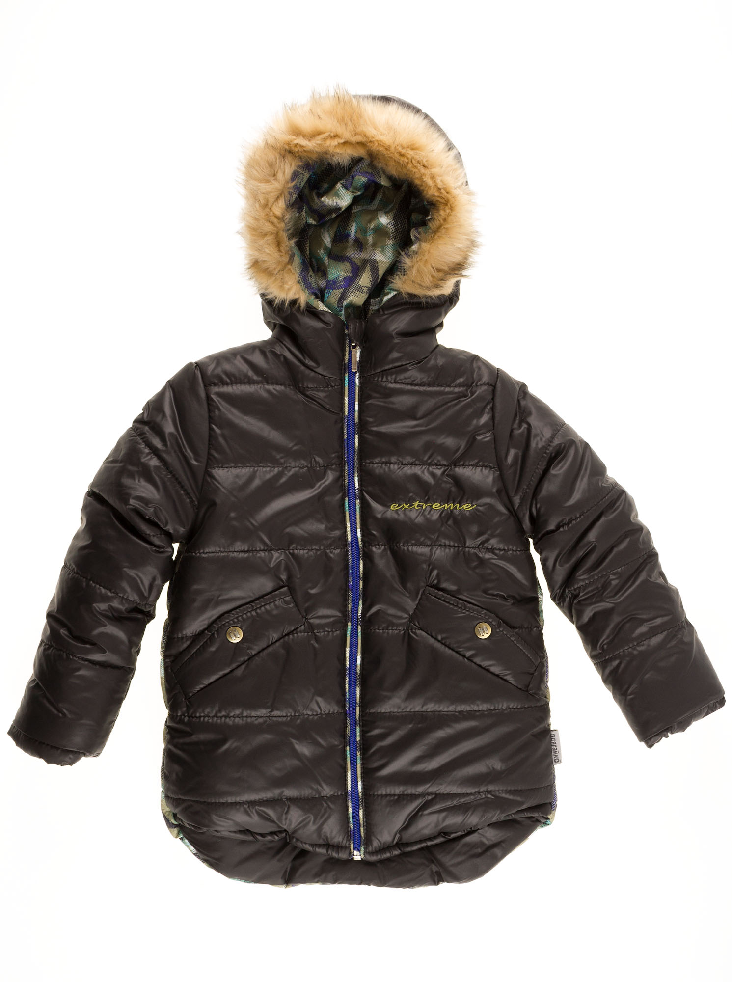 Куртка зимова для хлопчика Одягайко чорна 20031О - ціна