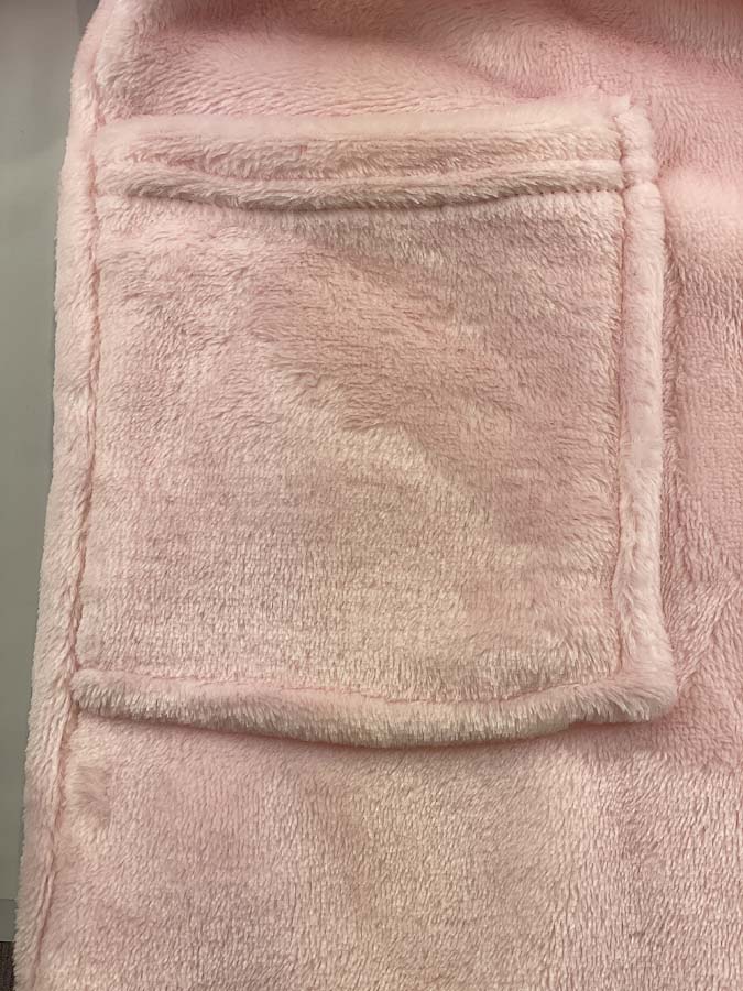 Теплий вельсофт халат для дівчинки Фламінго Бегемотик рожевий 789-900 - картинка