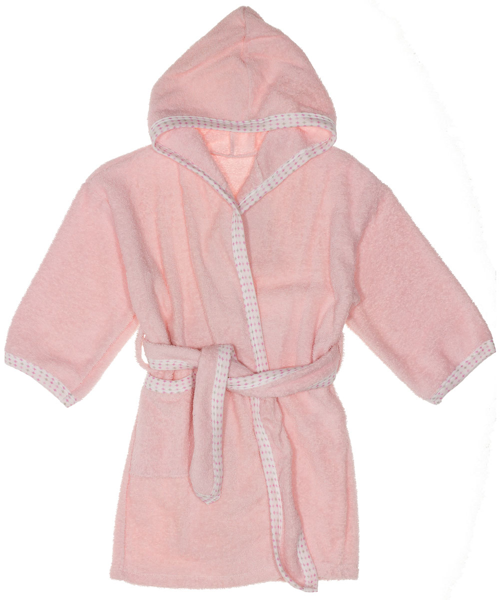 Детский махровый халат Yeeha розовый 3303 - ціна