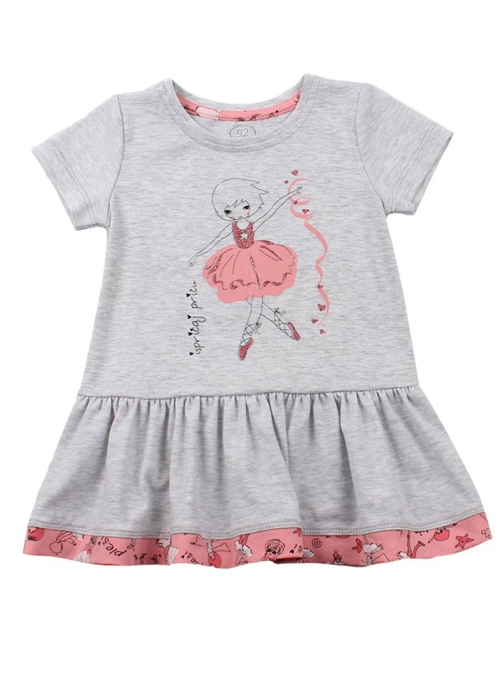 Літнє плаття для дівчинки Фламінго Балерина сіре 763-420 - ціна