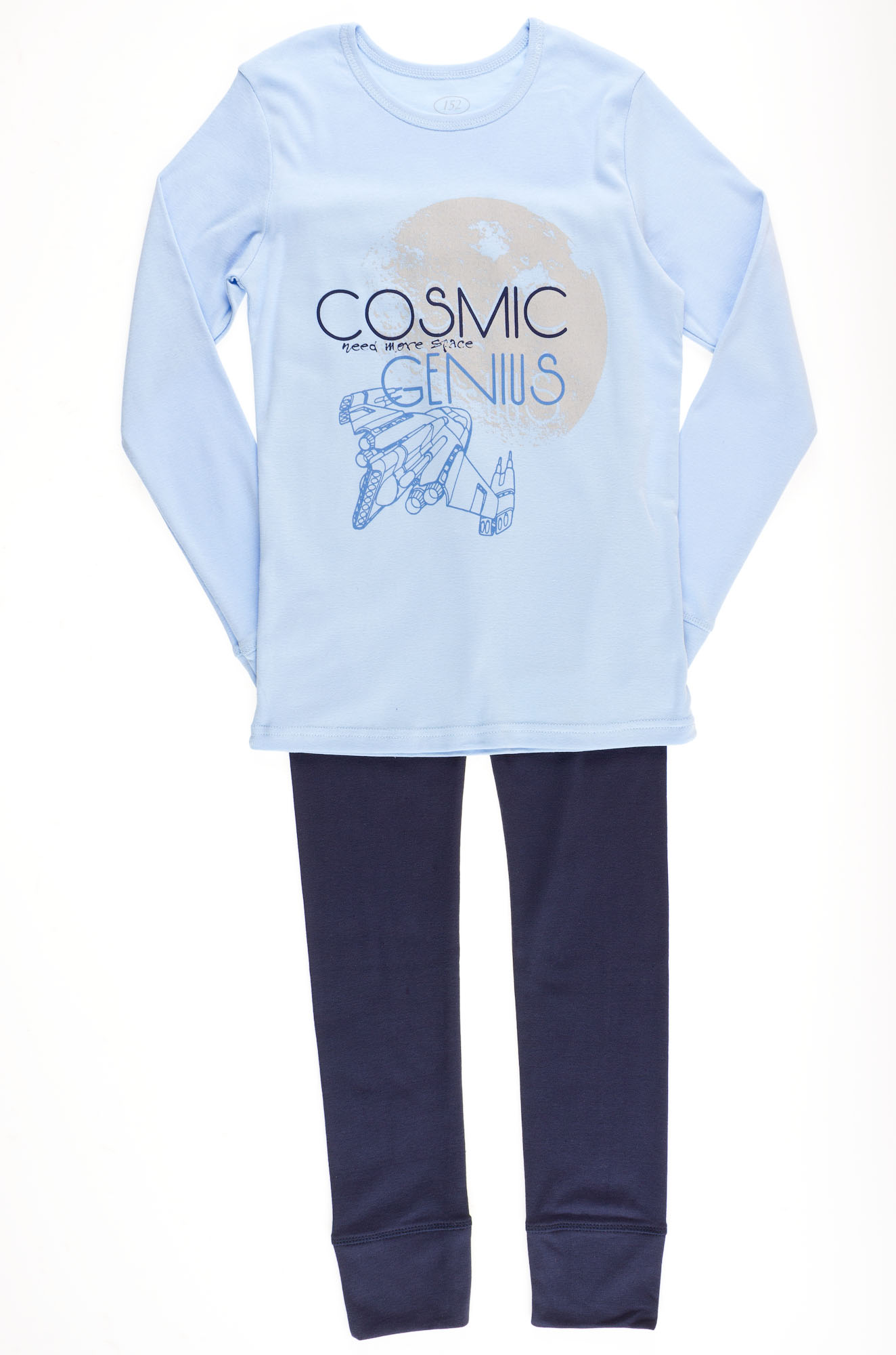 Пижама для мальчика Фламинго Соsmic голубая 283-1006 - ціна