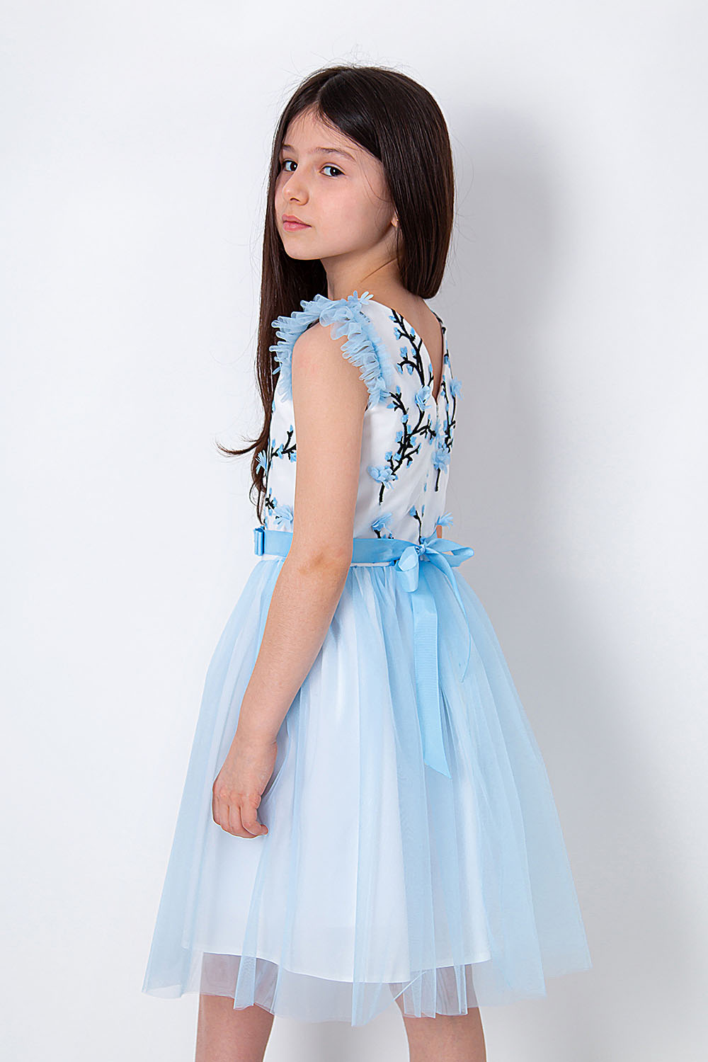 Нарядне плаття для дівчинки Mevis блакитне 3404-02 - ціна