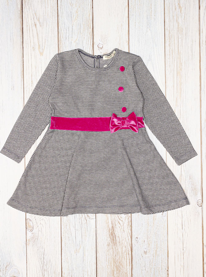 Сукня для дівчинки Breeze сіра з рожевим 14885 - ціна