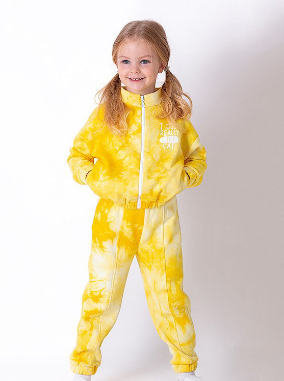 Спортивний костюм для дівчинки Mevis Тай Дай жовтий 3637-01 - ціна