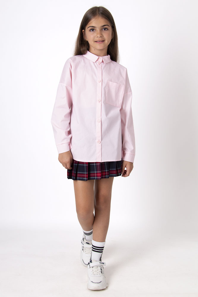 Шкільна сорочка для дівчинки Mevis рожева 4757-01 - ціна