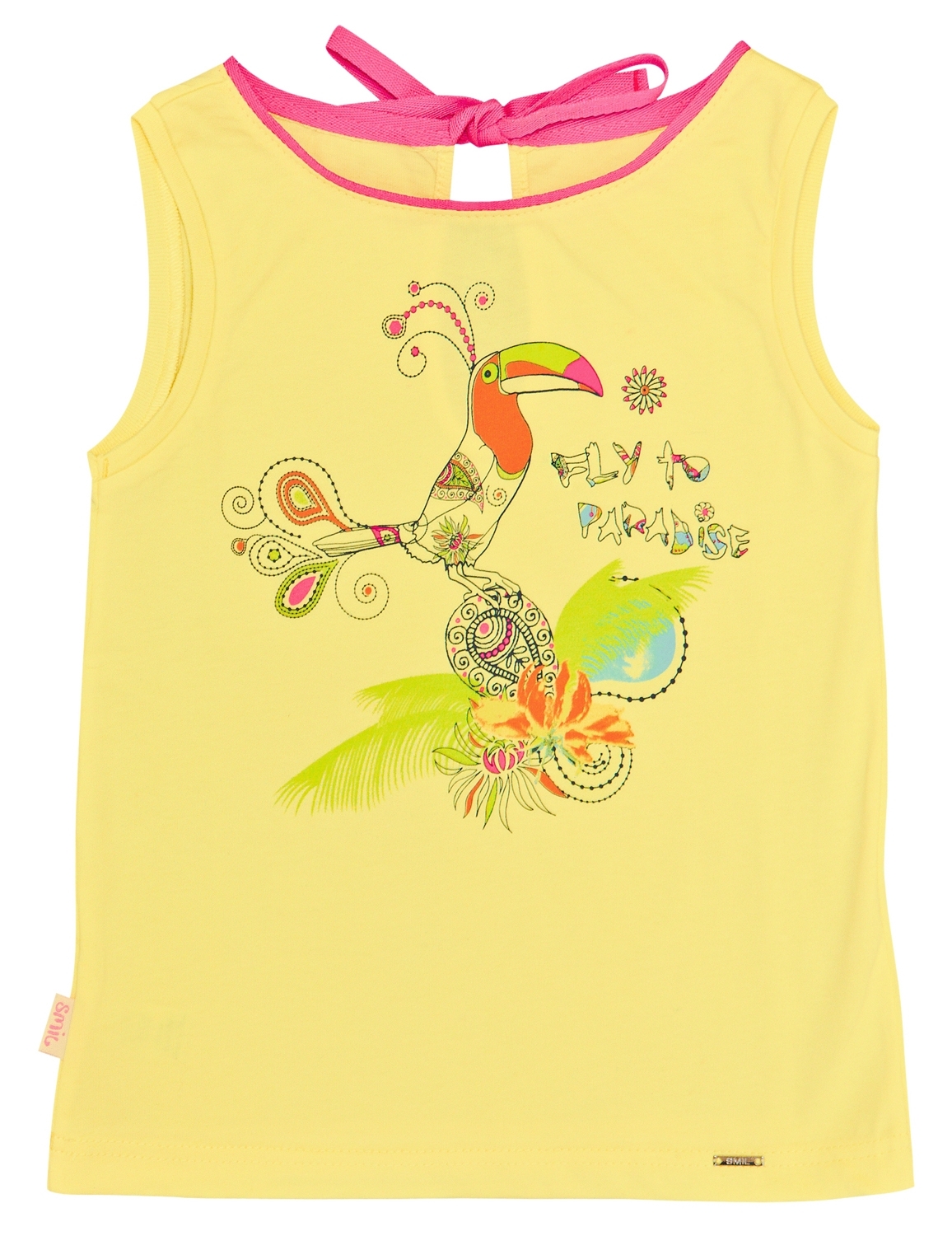 Майка для дівчинки SMIL Райські птахи жовта 110335 - ціна