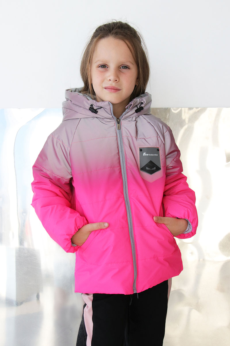 Куртка светоотражающая для девочки Kidzo малиновая 3447 - ціна