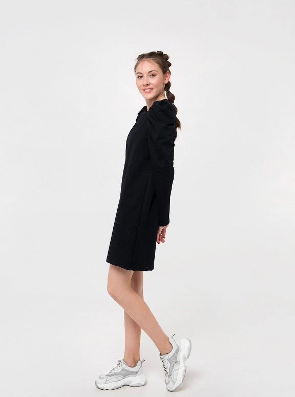 Трикотажне плаття для дівчинки SMIL чорне 120304 - фото