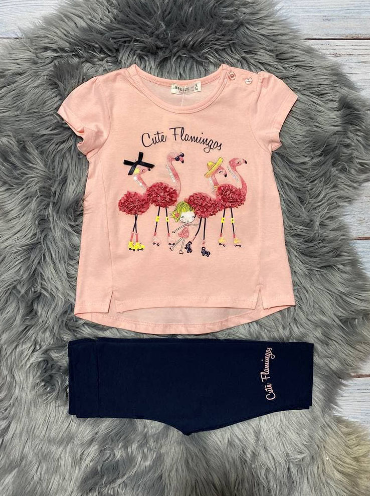 Комплект Breeze Cute Flamingos персиковий 13490 - картинка