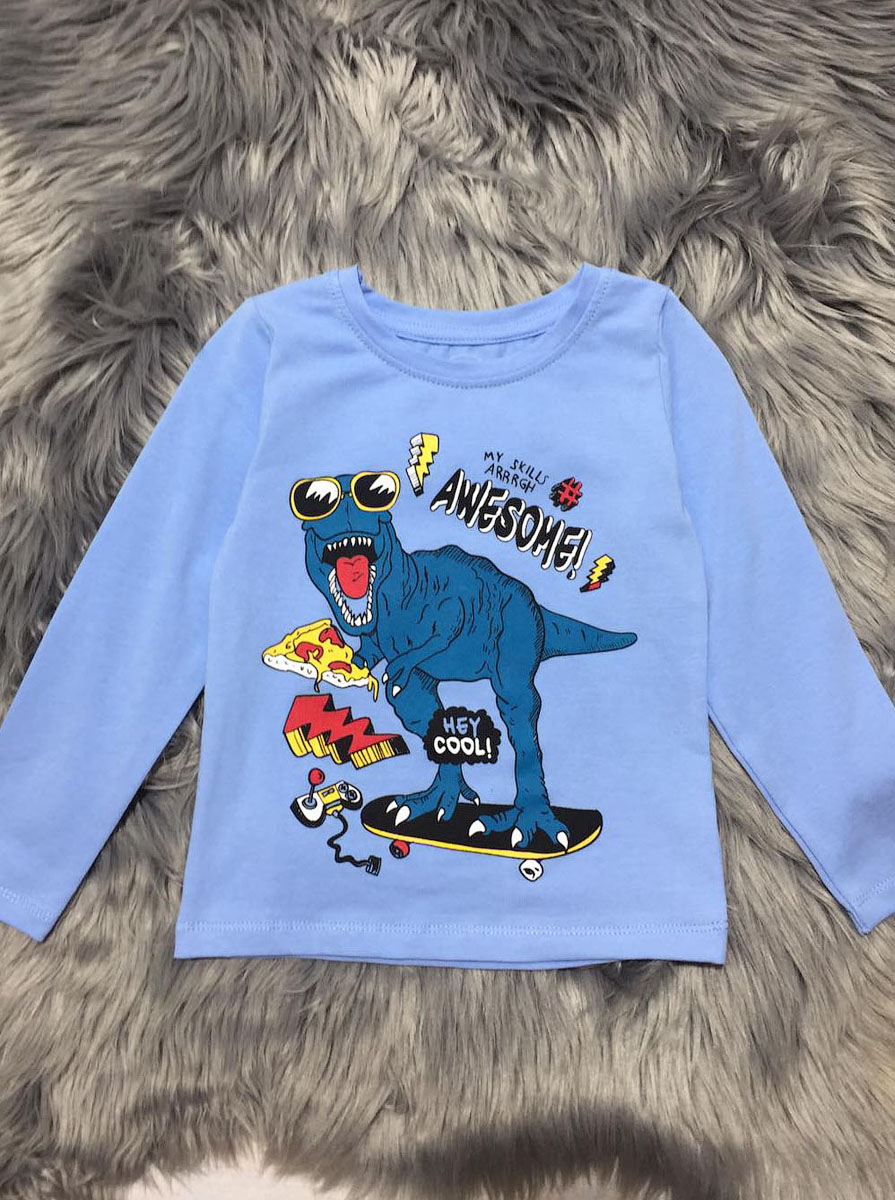 Реглан для хлопчика Фламінго Динозавр блакитний 186-416 - ціна
