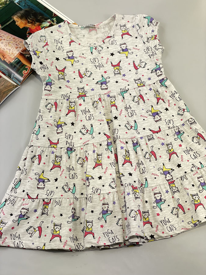Літнє плаття для дівчинки PATY KIDS Фітнескошкі сіре 51326 - ціна