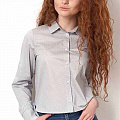 Блузка с длинным рукавом для девочки Mevis бирюзовый горох 2512-03 - ціна