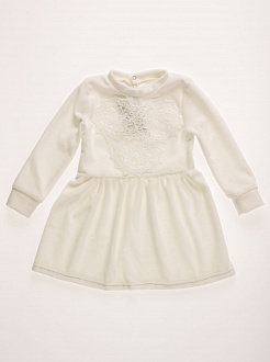Сукня велюрова для дівчинки Family Pupchik Мереживо біла 9009 - ціна