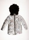 Куртка зимняя для девочки Одягайко серебряная 20252