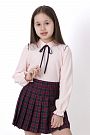 Блузка с длинным рукавом для девочки Mevis персиковая 4397-04