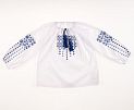 Вышиванка-блузка для девочки Украина Перлина синяя 2348