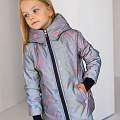 Світловідбиваюча куртка для дівчинки Tair kids Серденька 107 - розміри