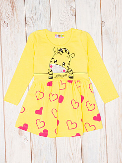 Трикотажна сукня для дівчинки Зебра жовте 6895 - ціна
