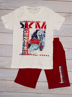 Комплект футболка и шорты для мальчика Breeze белый 14512 - ціна