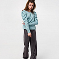 Трикотажні брюки-палаццо для дівчинки SMIL сірі 115495 - розміри