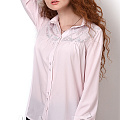 Блузка святкове з довгим рукавом для дівчинки Mevis пудра 2480-02 - ціна