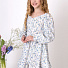 Сукня для дівчинки муслін Mevis Квіти біле з блакитним 5037-02 - ціна