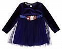 Платье нарядное для девочки Barmy Цветы темно-синее 0341