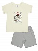Пижама для мальчика (футболка+шорты) SMIL кремовая 104391