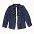 Блузка з довгим рукавом Польща Горох синя 03299 - ціна