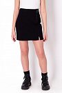 Трикотажная школьная юбка для девочки Mevis черная 3610-02