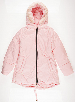 Куртка подовжена для дівчинки ОДЯГАЙКО рожева 22101 - ціна