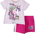 Комплект футболка і шорти для дівчинки Breeze Unicorn Magic сірий 14999 - ціна