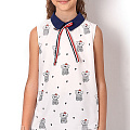 Блузка с коротким рукавом для девочки Mevis Собачки молочная 2491-01 - ціна