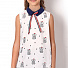 Блузка с коротким рукавом для девочки Mevis Собачки молочная 2491-01 - ціна