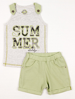 Комплект для мальчика (майка+шорты) Фламинго зеленый 911-1303 - ціна