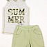 Комплект для мальчика (майка+шорты) Фламинго зеленый 911-1303 - ціна
