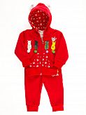 Утепленный спортивный костюм для девочки Венгрия красный 1141
