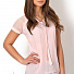 Блузка з коротким рукавом для дівчинки Mevis персикова 2669-03 - ціна