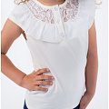 Трикотажна блузка для дівчинки Vidoli молочна 19598 - світлина
