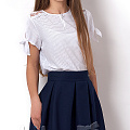 Блузка с коротким рукавом Mevis белая 2504-02 - ціна