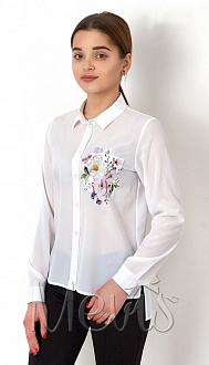 Нарядная блузка для девочки Mevis белая 2818-01 - ціна