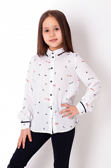 Сорочка для дівчинки Mevis біла 3756-01 - ціна